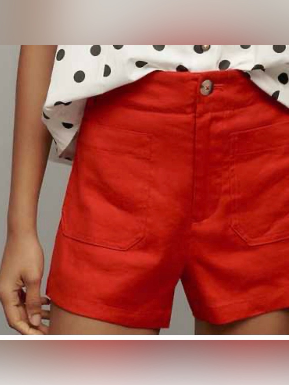 NWT Anthropologie Maeve Colette Red High-Waist Shorts SZ 29